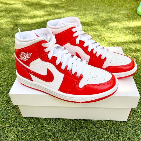 Jordan Shoes Womens Nike Air Jordan Mid Habanero Red Poshmark